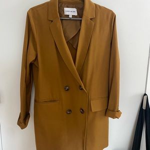 Elizabeth and James Brown Relaxed Double Breasted Blazer Jacket